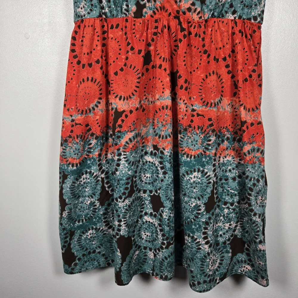 Vintage Y2K Old Navy Tie Dye Medallion Sleeveless Babydoll Sun Dress Size Small